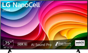 TV 75″ 75NANO82T6B UHD NANOCELL STV ALFA5 WEBOS24 LG